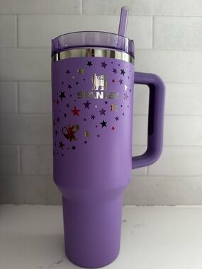 Olivia Rodrigo Stanley Purple Star/Butterfly Travel Tumbler with Straw 40oz